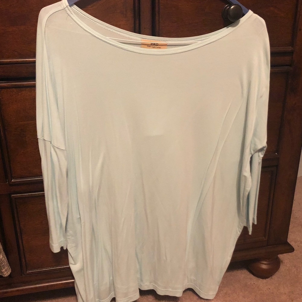 Light Blue 3/4 Length Piko Shirt
